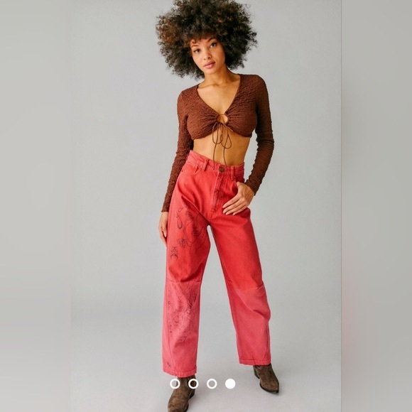 Super cool red BDG jeans BNWT - Picture 1 of 6